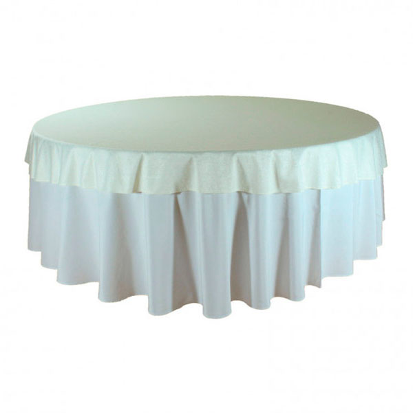 Наперон для круглого стола бежевый «Жаккард» 2,2м