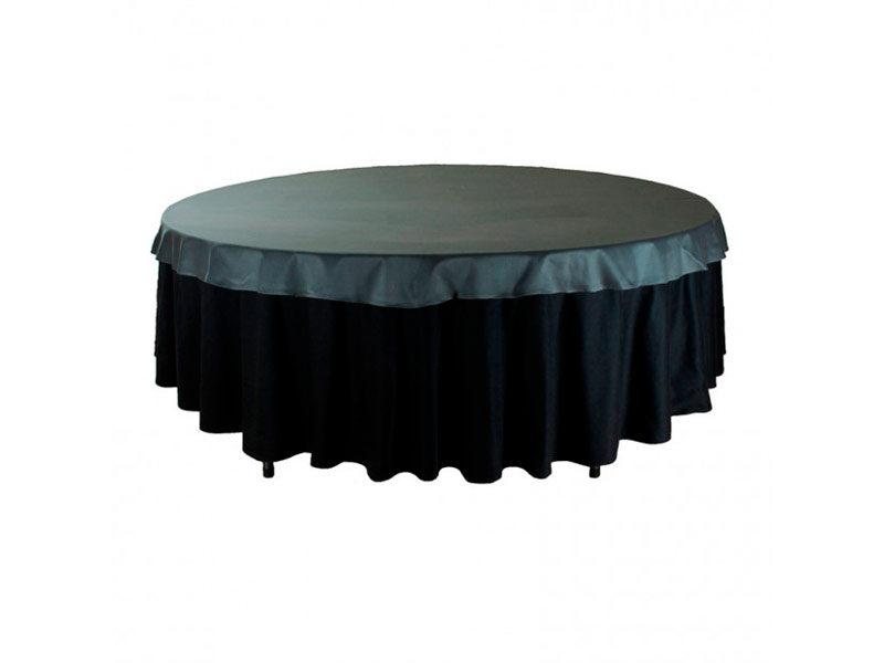 Наперон для круглого стола черный «Сатен» 2,2м