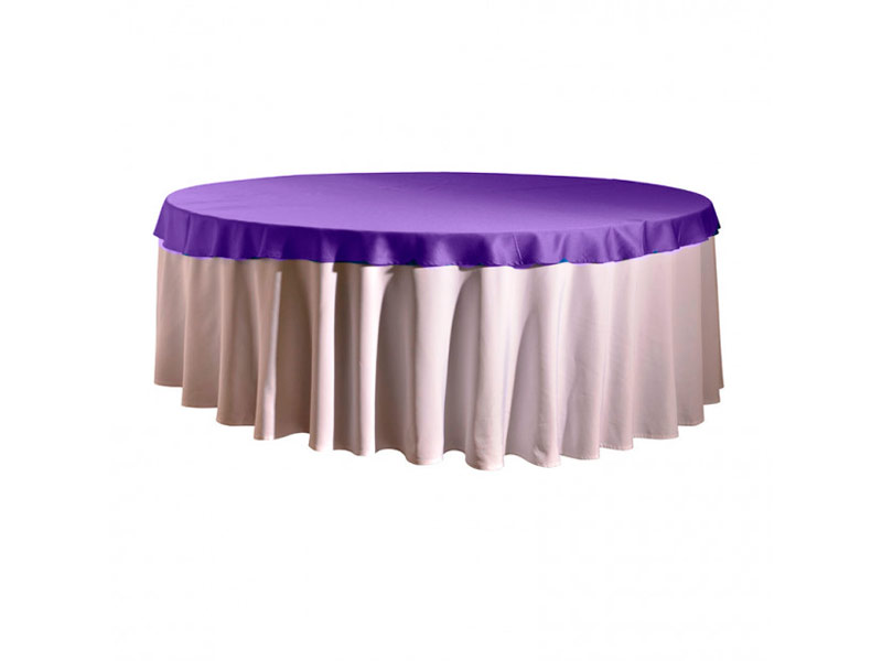 Наперон для круглого стола фиолетовый 2,2м