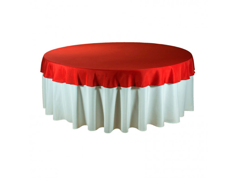 Наперон для круглого стола красный 2,2м