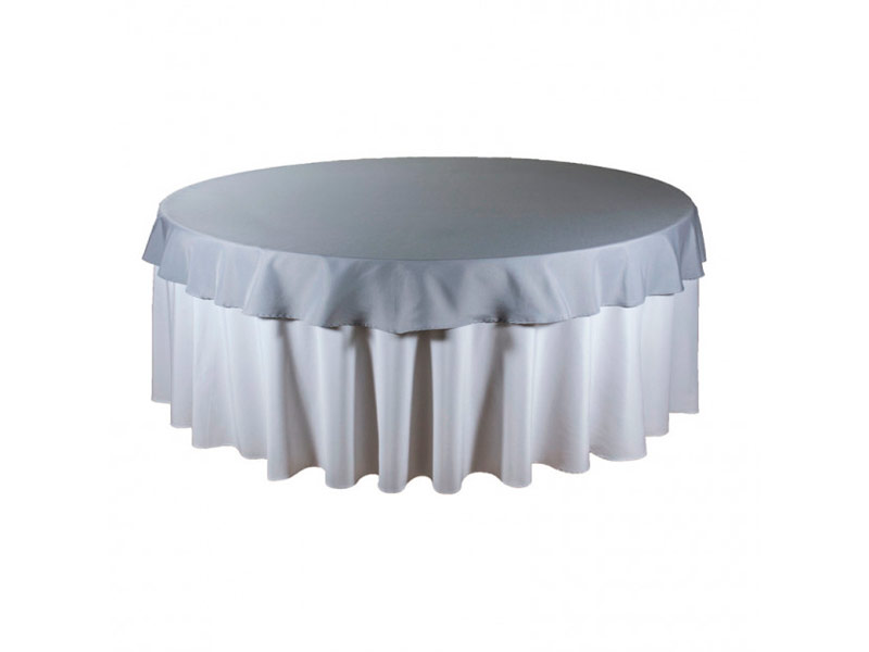 Наперон для круглого стола серый 2,2м