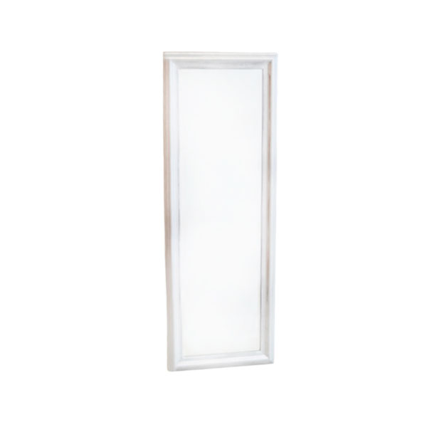 Напольное зеркало в серебристой раме