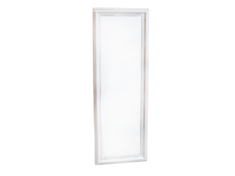 Напольное зеркало в серебристой раме