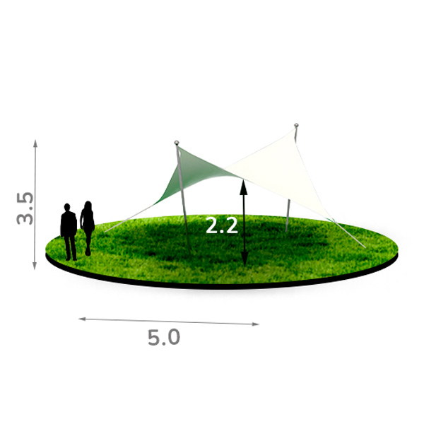 Натяжной тент 5x5