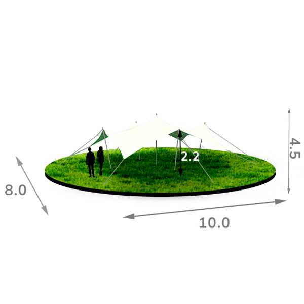 Натяжной тент 8x10