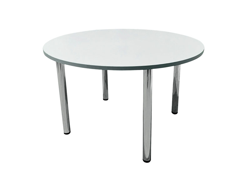 Офисный круглый белый стол