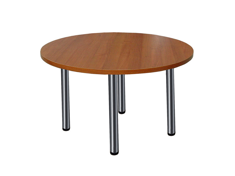 Офисный круглый коричневый стол