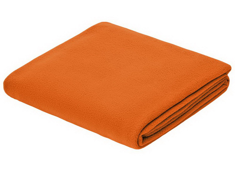 Флисовый плед оранжевый