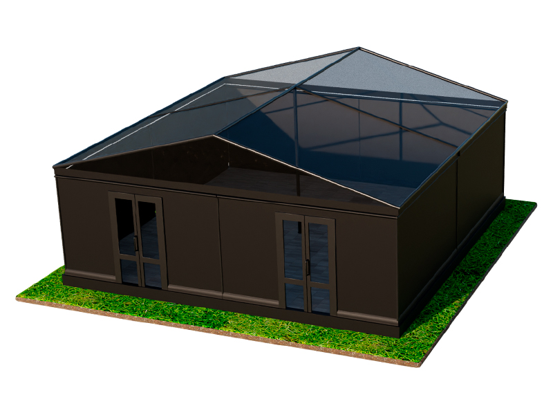 Павильон чёрный 10x10 мягкие стенки