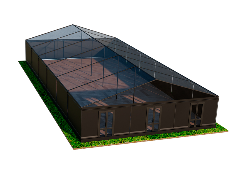 Павильон чёрный 15x30 мягкие стенки