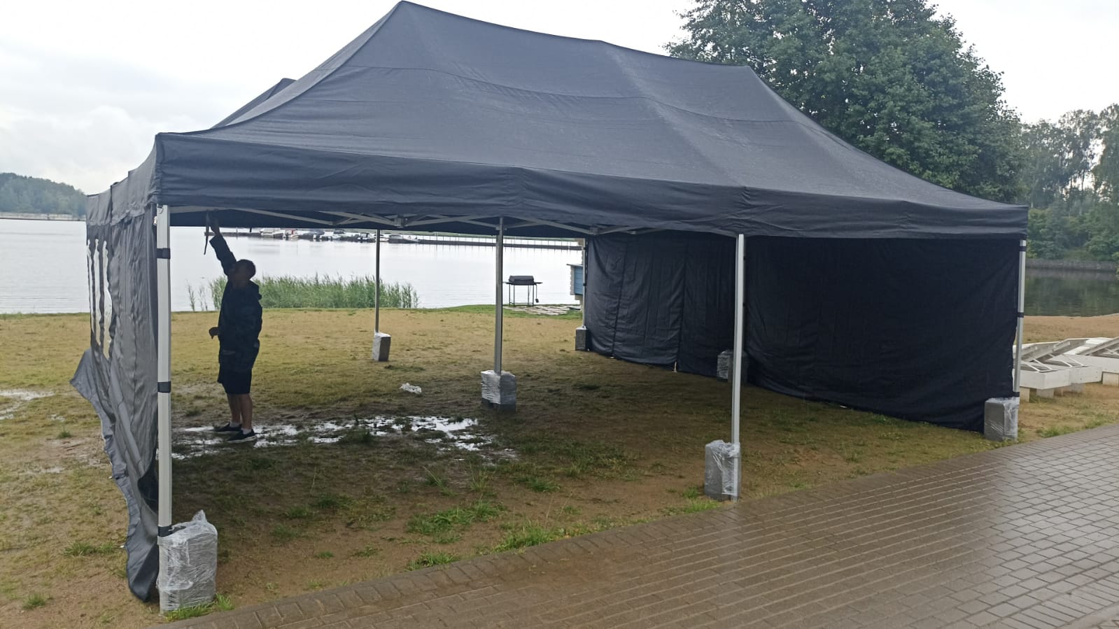 Пагода Чёрная 5x10 мягкие стенки