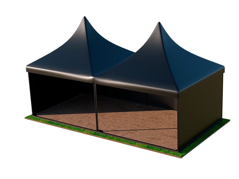 Пагода Чёрная 5x10 мягкие стенки