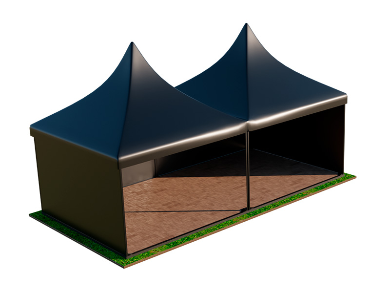 Пагода Чёрная 5x10 мягкие стенки