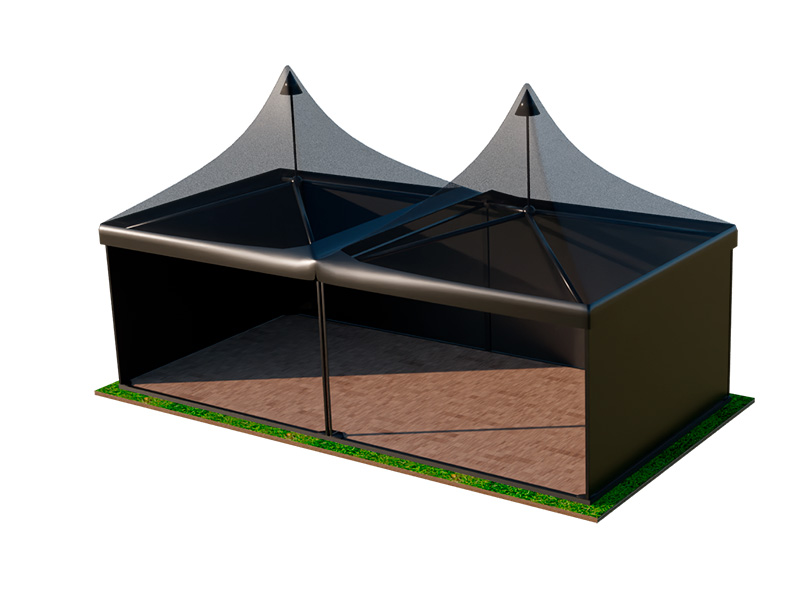 Пагода Чёрная 5x10 мягкие стенки