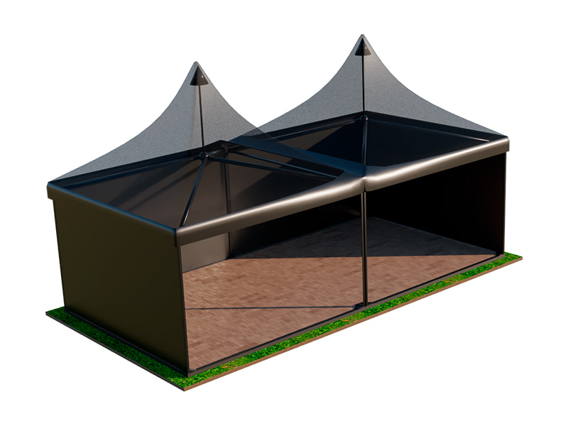 Пагода Чёрная 5x10 мягкие стенки