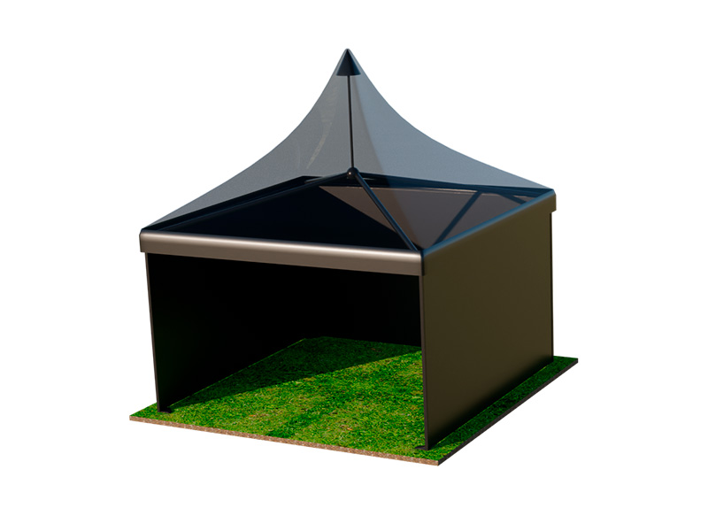 Пагода Чёрная 5x5 мягкие стенки