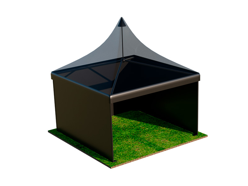 Пагода Чёрная 5x5 мягкие стенки