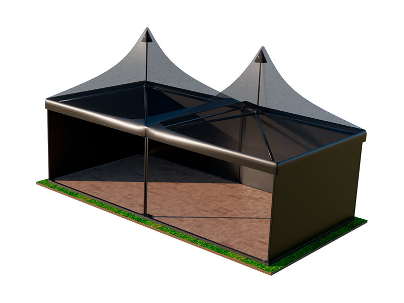 Пагода Чёрная 5x10 мягкие стенки