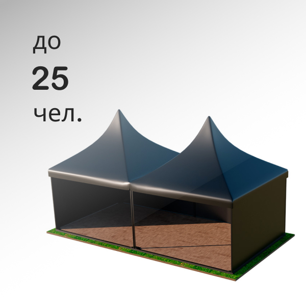 Пагода Чёрная 5x10 мягкие стенки