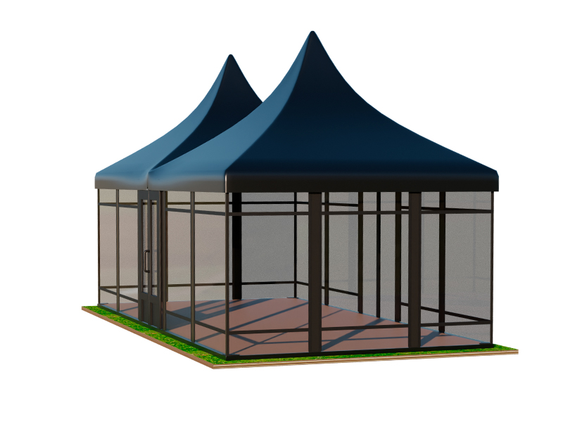 Пагода Чёрная 5x10 остеклённая