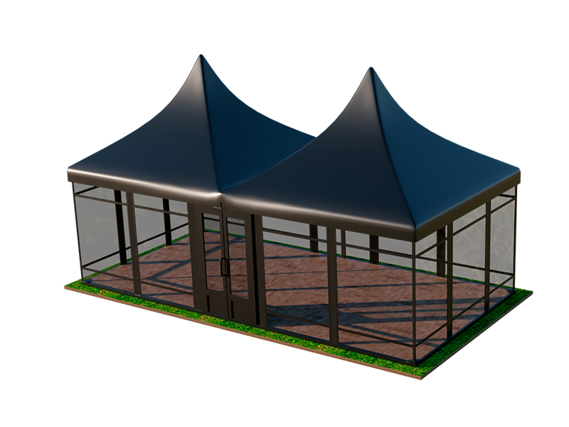 Пагода Чёрная 5x10 остеклённая