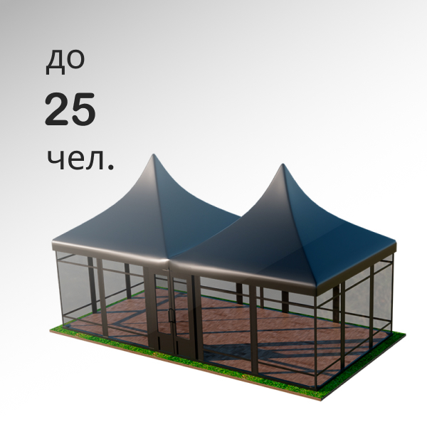 Пагода Чёрная 5x10 остеклённая