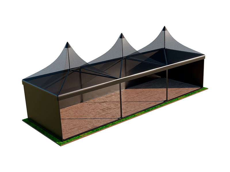 Пагода Чёрная 5x15 мягкие стенки