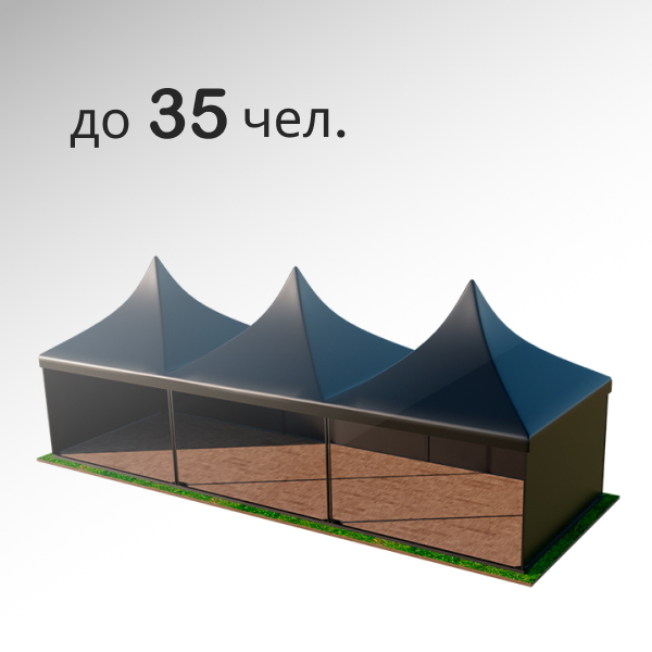 Пагода Чёрная 5x15 мягкие стенки