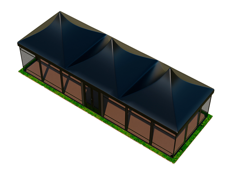 Пагода Чёрная 5x15 остеклённая