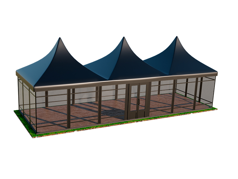 Пагода Чёрная 5x15 остеклённая