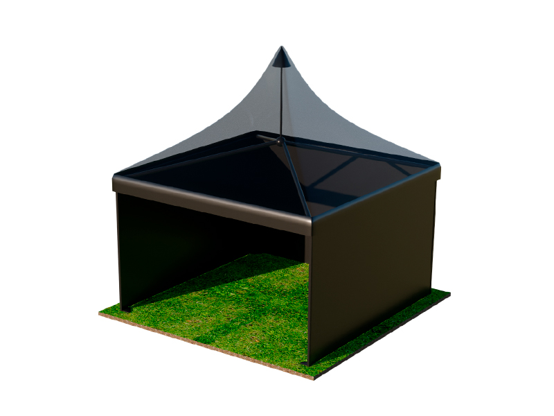 Пагода Чёрная 5x5 мягкие стенки