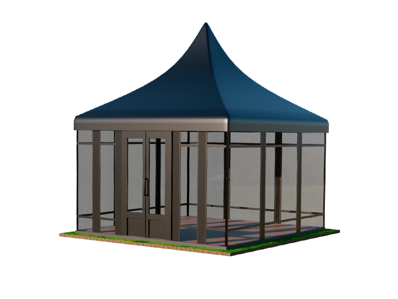 Пагода Чёрная 5x5 остеклённая