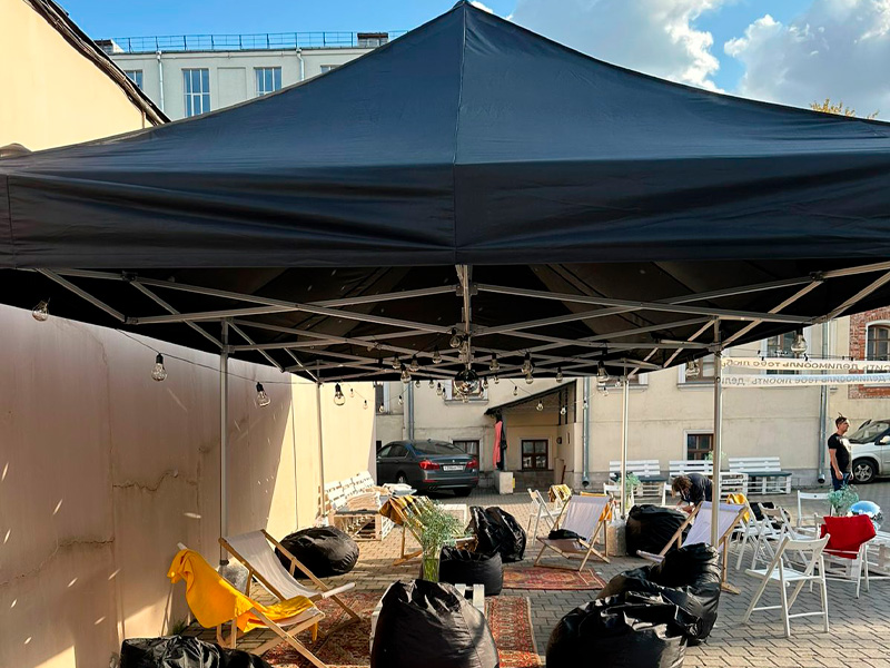 Тент Трансформер Чёрный 4x8м