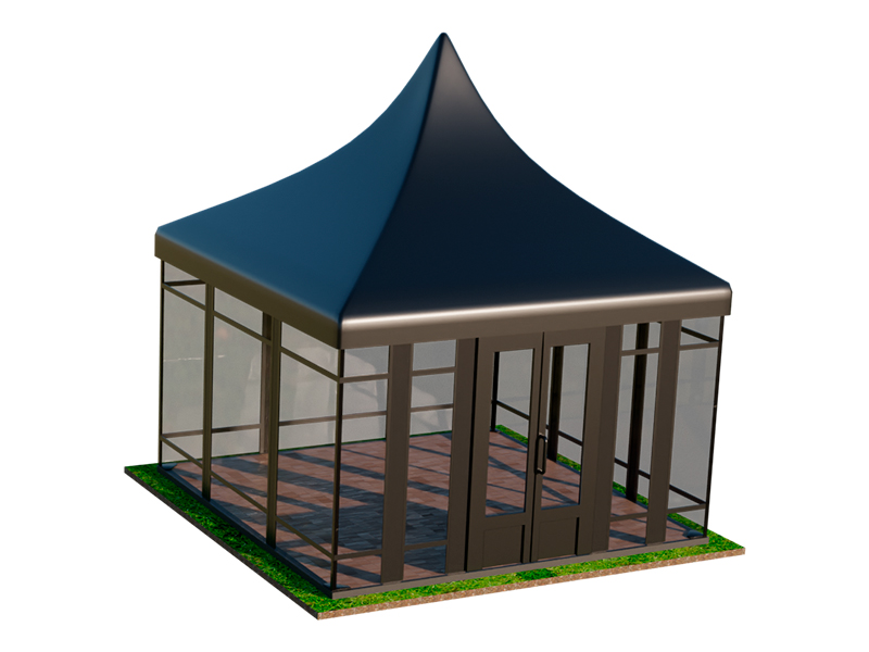 Пагода Чёрная 5x5 остеклённая