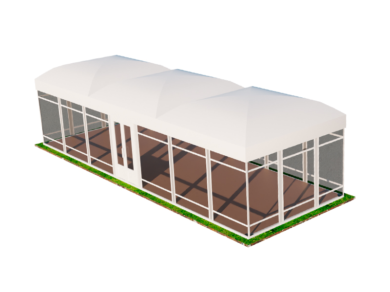 Павильон выставочный 5x15 остеклённый
