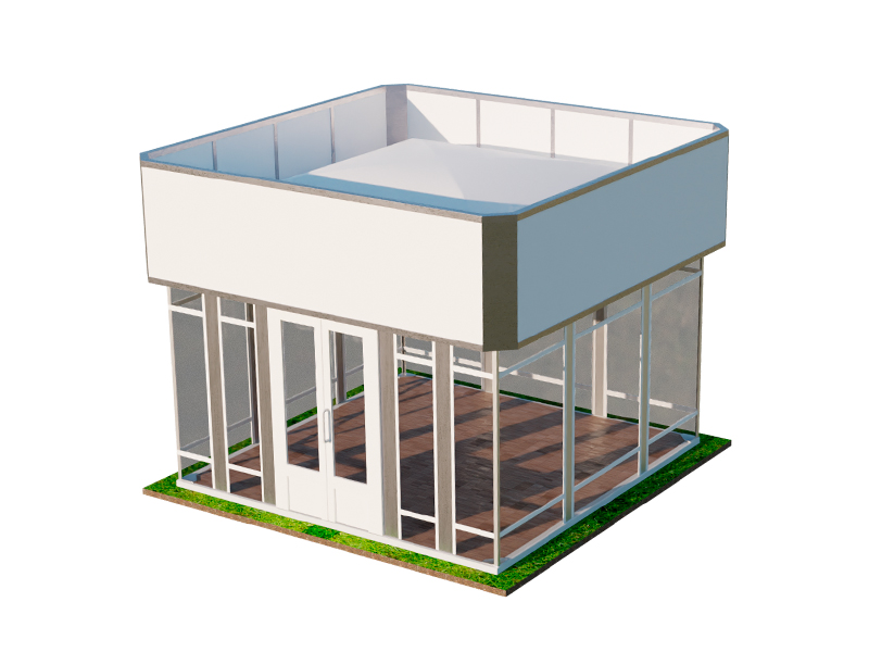 Павильон выставочный 5x5 остеклённый