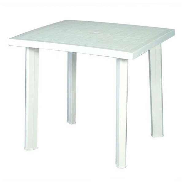 Пластиковый квадратный стол 90x90 см белый