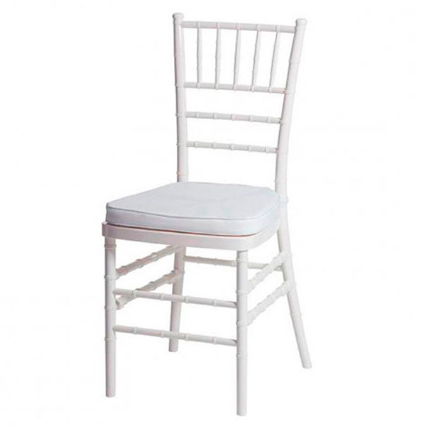 Подушка на стул белая