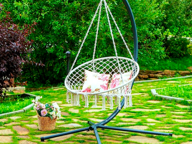 Подвесное кресло белое