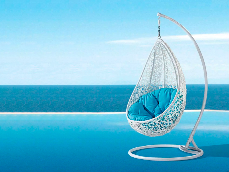 Подвесное кресло синее