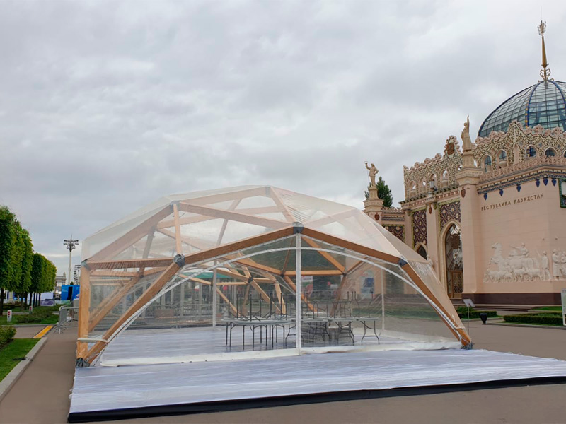 Прозрачный деревянный шатер 10x10