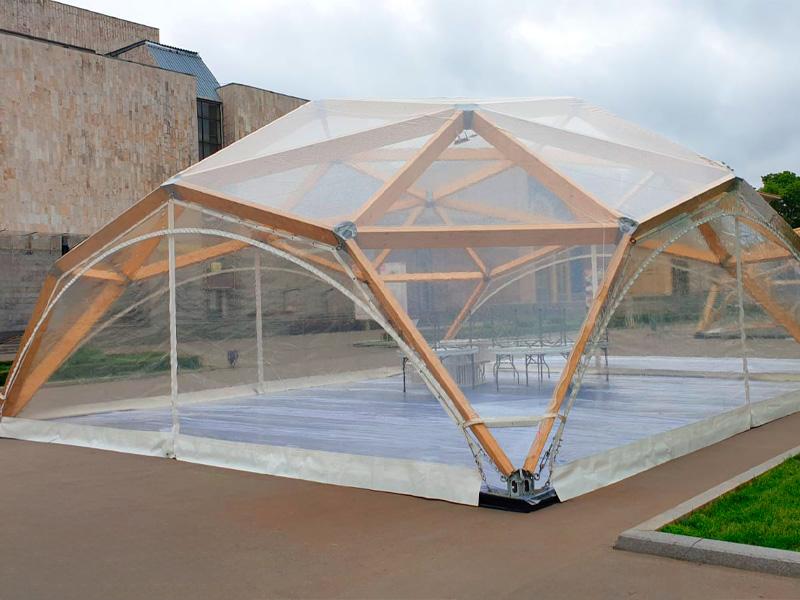 Прозрачный деревянный шатер 10x10