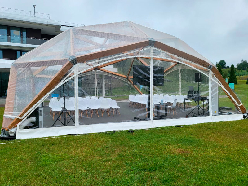 Прозрачный деревянный шатер 10x10