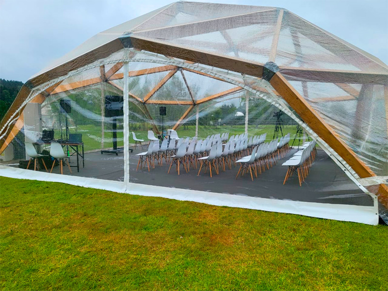 Прозрачный деревянный шатер 10x10