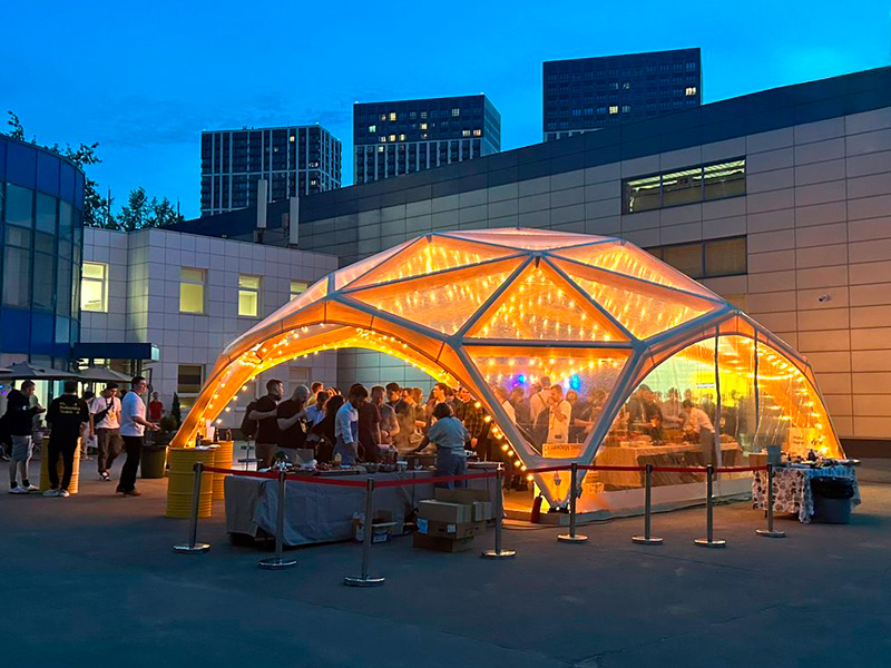 Прозрачный деревянный шатер 6x6