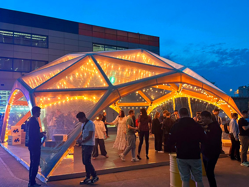 Прозрачный деревянный шатер 6x6