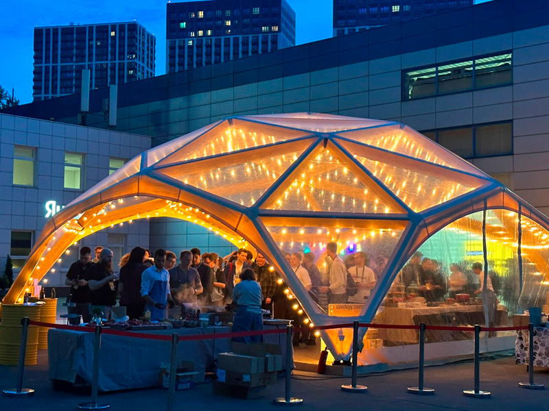 Прозрачный деревянный шатер 6x6