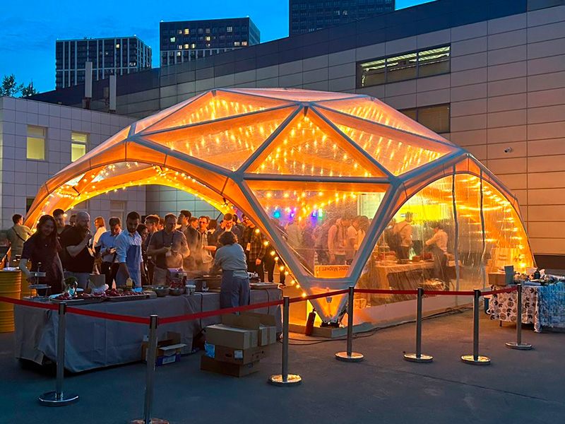 Прозрачный деревянный шатер 6x6