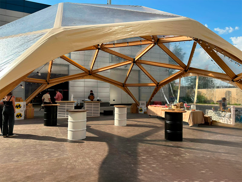 Прозрачный деревянный шатер 8x8