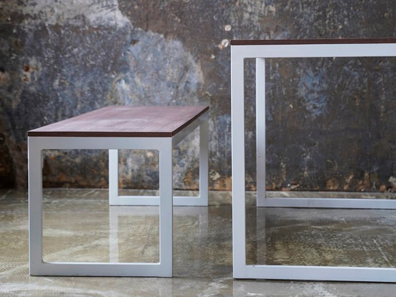 Прямоугольная скамейка Светлое дерево